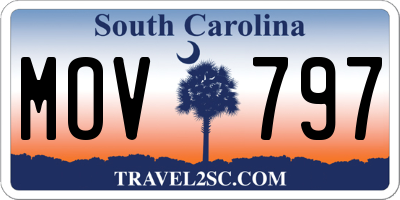 SC license plate MOV797