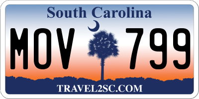 SC license plate MOV799