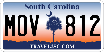 SC license plate MOV812