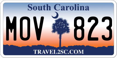 SC license plate MOV823