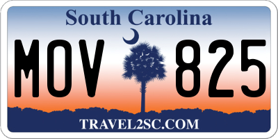 SC license plate MOV825