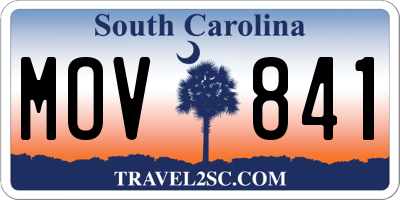 SC license plate MOV841