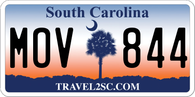 SC license plate MOV844