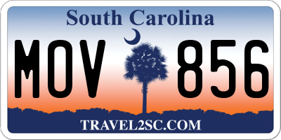 SC license plate MOV856