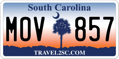 SC license plate MOV857