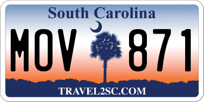 SC license plate MOV871