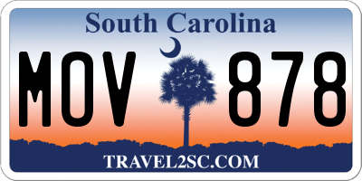 SC license plate MOV878