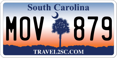 SC license plate MOV879