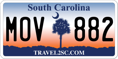 SC license plate MOV882