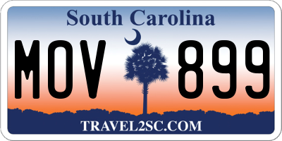 SC license plate MOV899