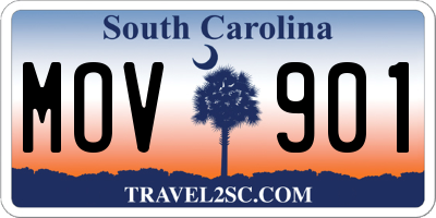 SC license plate MOV901