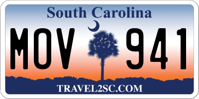 SC license plate MOV941