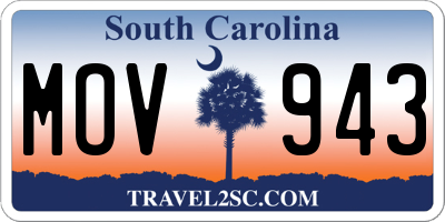 SC license plate MOV943