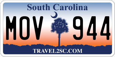 SC license plate MOV944