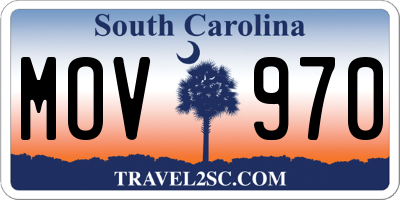 SC license plate MOV970