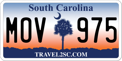 SC license plate MOV975