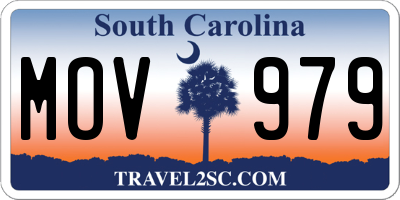 SC license plate MOV979