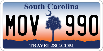 SC license plate MOV990