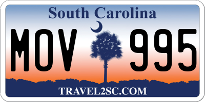 SC license plate MOV995