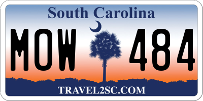 SC license plate MOW484
