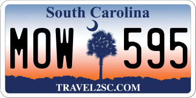 SC license plate MOW595