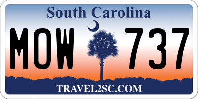 SC license plate MOW737