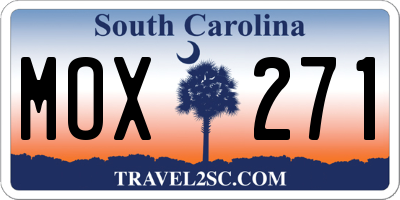 SC license plate MOX271