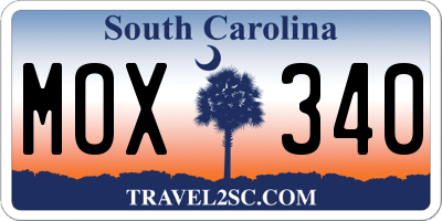 SC license plate MOX340