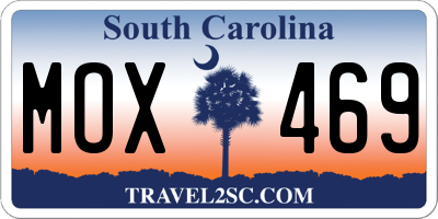 SC license plate MOX469