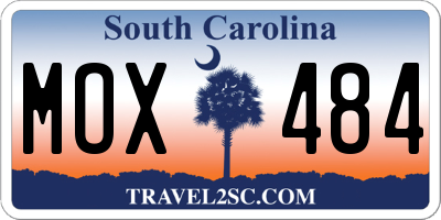 SC license plate MOX484