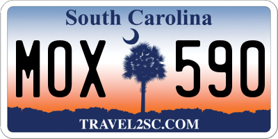 SC license plate MOX590