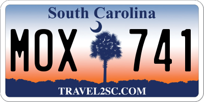 SC license plate MOX741