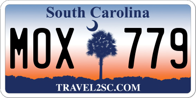 SC license plate MOX779
