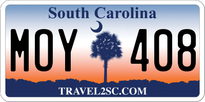 SC license plate MOY408