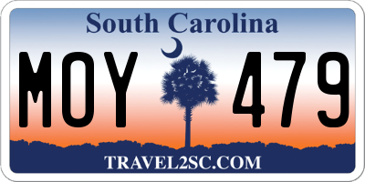SC license plate MOY479