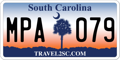 SC license plate MPA079