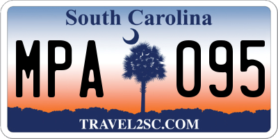 SC license plate MPA095