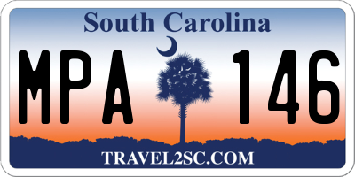 SC license plate MPA146