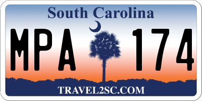 SC license plate MPA174