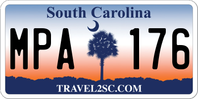 SC license plate MPA176
