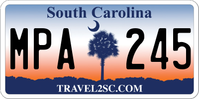 SC license plate MPA245