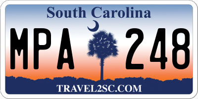 SC license plate MPA248