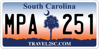 SC license plate MPA251