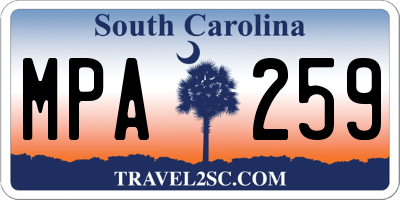 SC license plate MPA259