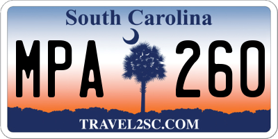 SC license plate MPA260