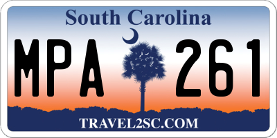SC license plate MPA261