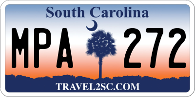 SC license plate MPA272