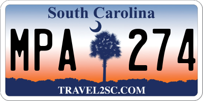 SC license plate MPA274