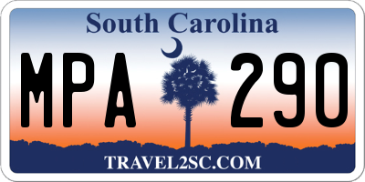 SC license plate MPA290