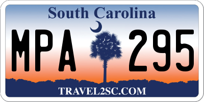 SC license plate MPA295